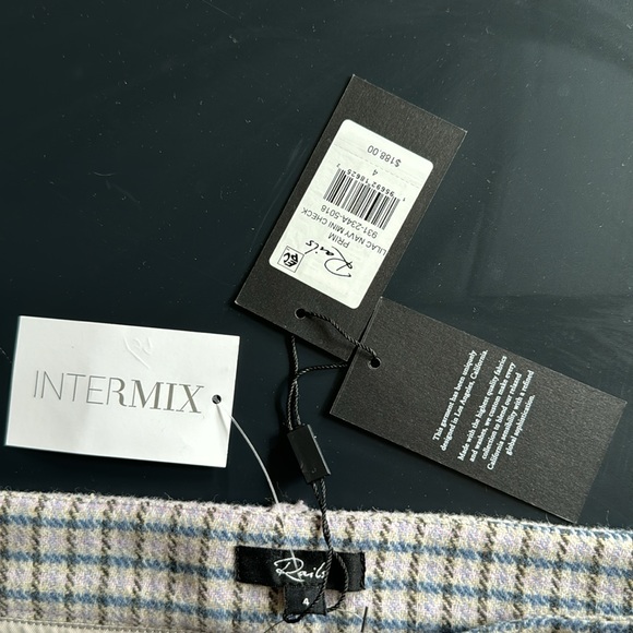 NWT. Never worn. Lilac, blue size 4 Rails wool skirt with pockets - Picture 2 of 7